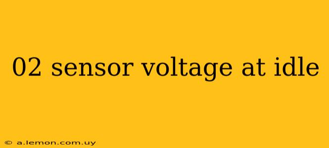 02 sensor voltage at idle