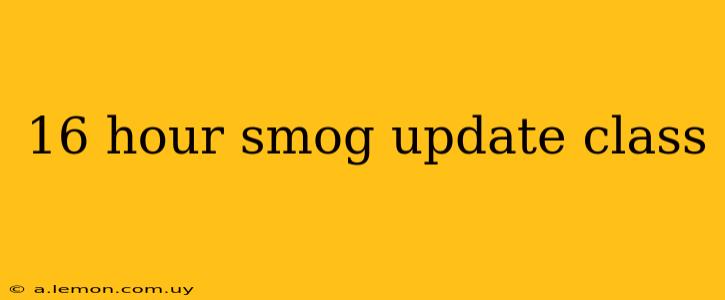 16 hour smog update class