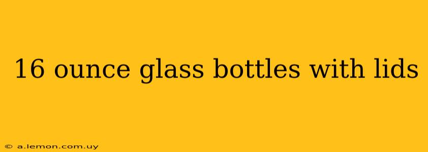 16 ounce glass bottles with lids