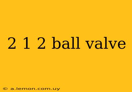 2 1 2 ball valve