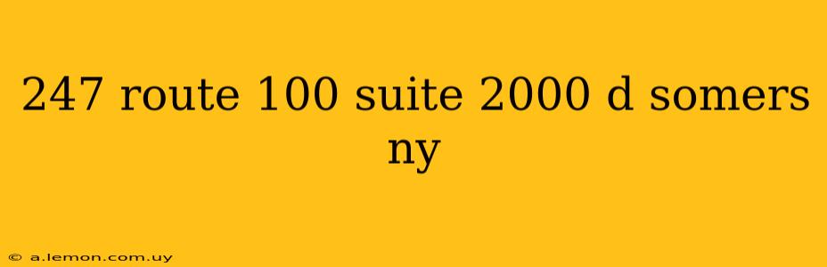 247 route 100 suite 2000 d somers ny