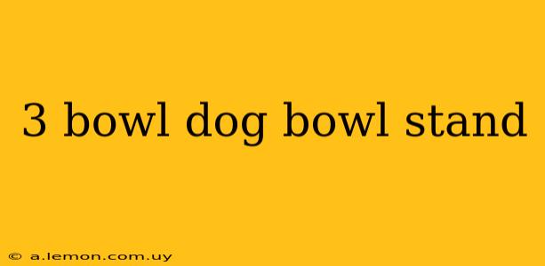 3 bowl dog bowl stand