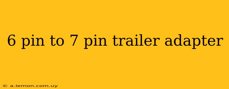 6 pin to 7 pin trailer adapter