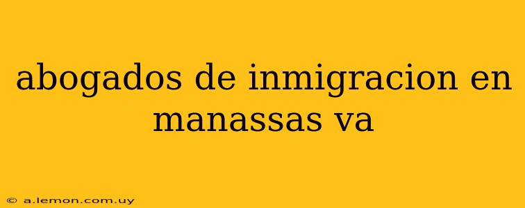 abogados de inmigracion en manassas va