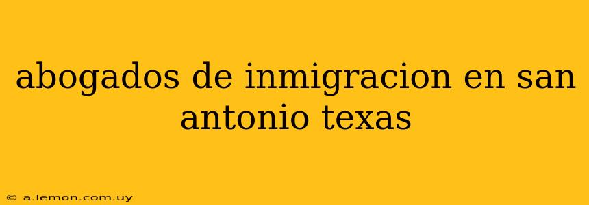 abogados de inmigracion en san antonio texas