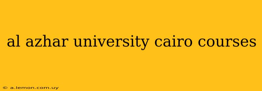 al azhar university cairo courses