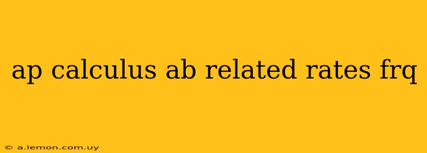 ap calculus ab related rates frq