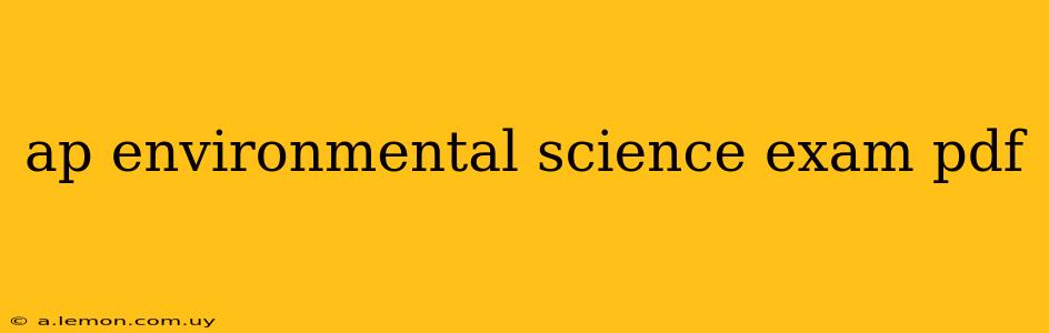 ap environmental science exam pdf