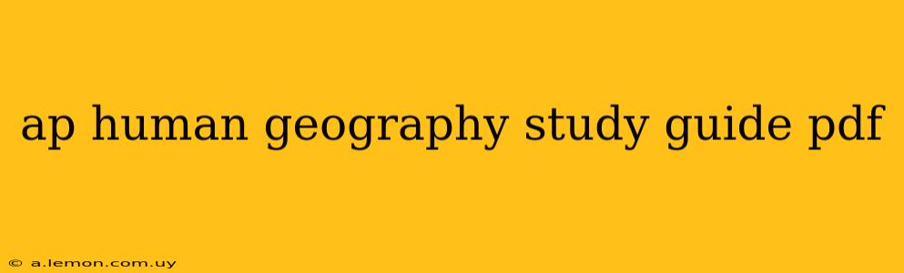 ap human geography study guide pdf