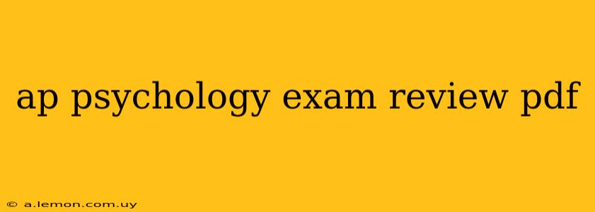 ap psychology exam review pdf