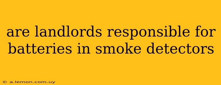 are landlords responsible for batteries in smoke detectors