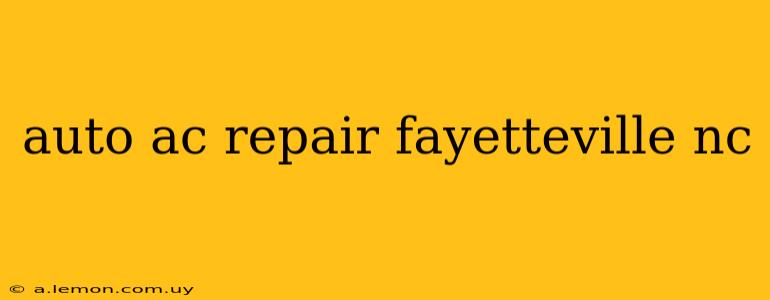 auto ac repair fayetteville nc