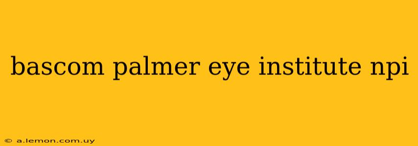 bascom palmer eye institute npi