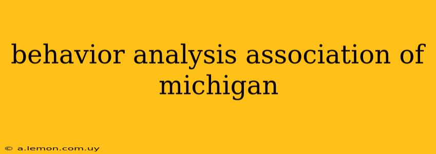 behavior analysis association of michigan