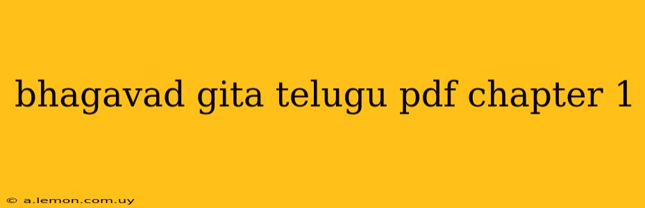 bhagavad gita telugu pdf chapter 1