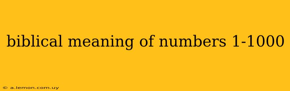 biblical meaning of numbers 1-1000