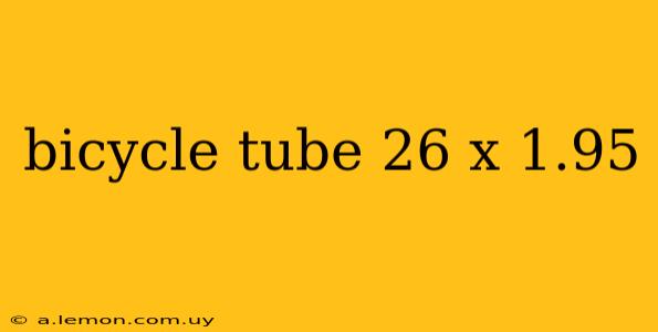 bicycle tube 26 x 1.95