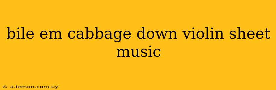 bile em cabbage down violin sheet music