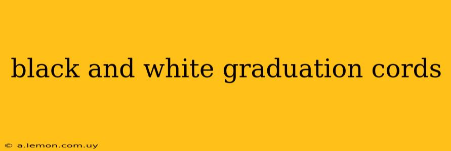 black and white graduation cords