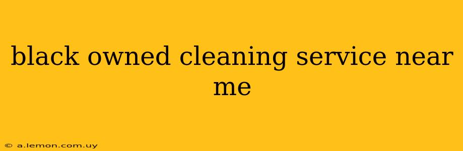 black owned cleaning service near me