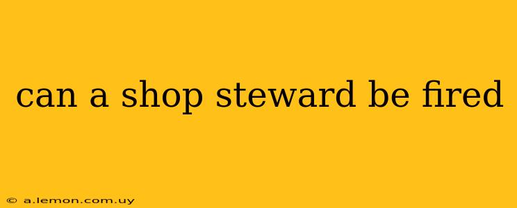 can a shop steward be fired