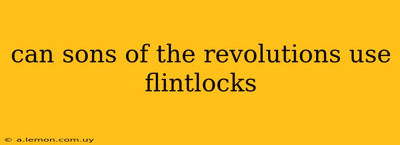 can sons of the revolutions use flintlocks