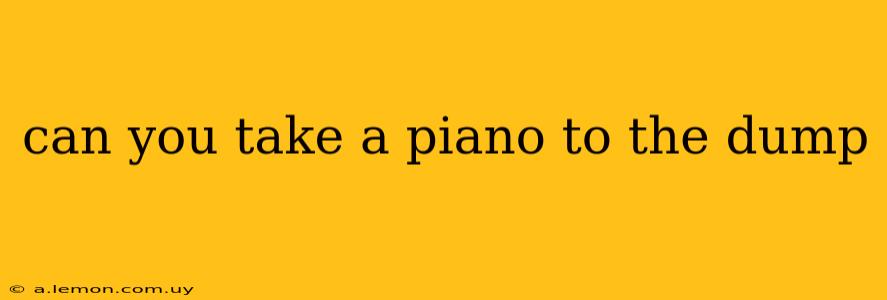 can you take a piano to the dump