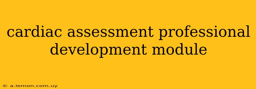 cardiac assessment professional development module