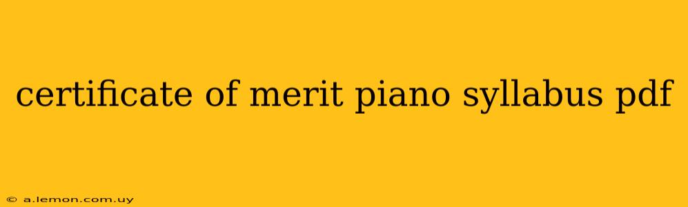 certificate of merit piano syllabus pdf