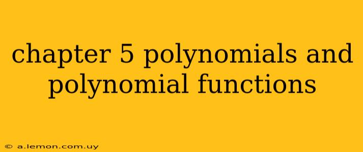 chapter 5 polynomials and polynomial functions