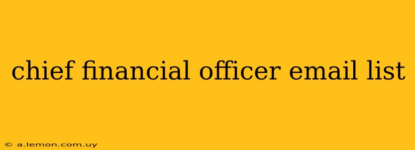 chief financial officer email list