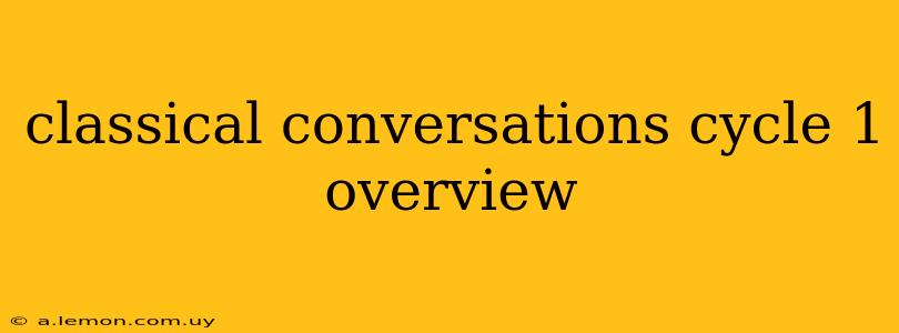 classical conversations cycle 1 overview