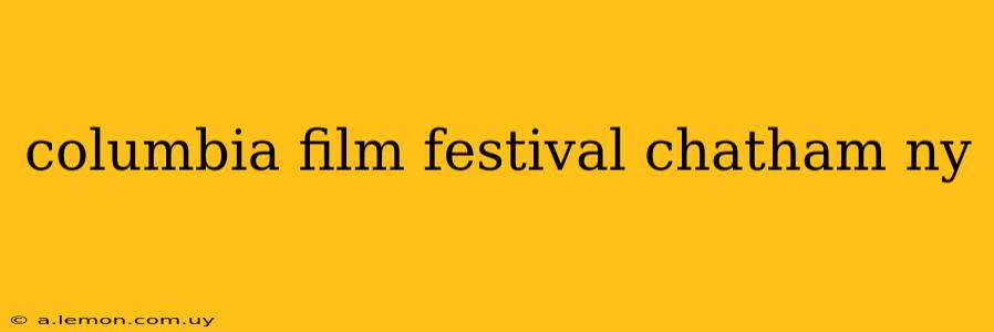 columbia film festival chatham ny