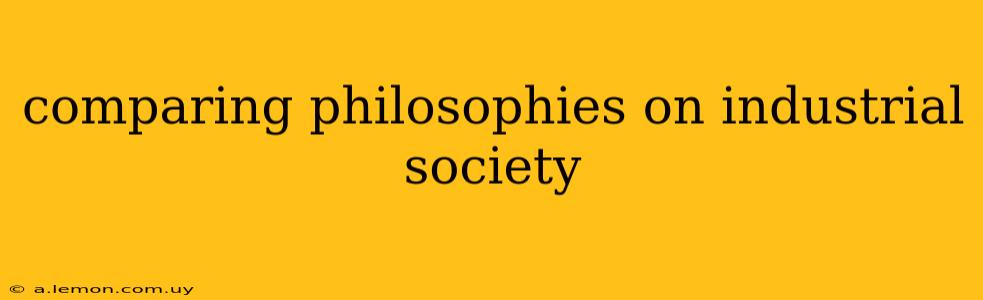 comparing philosophies on industrial society