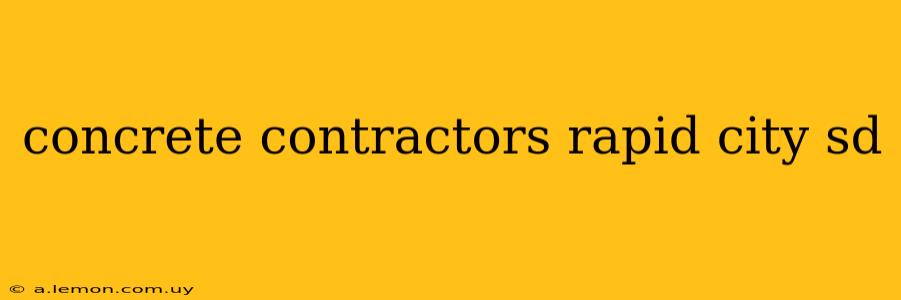 concrete contractors rapid city sd