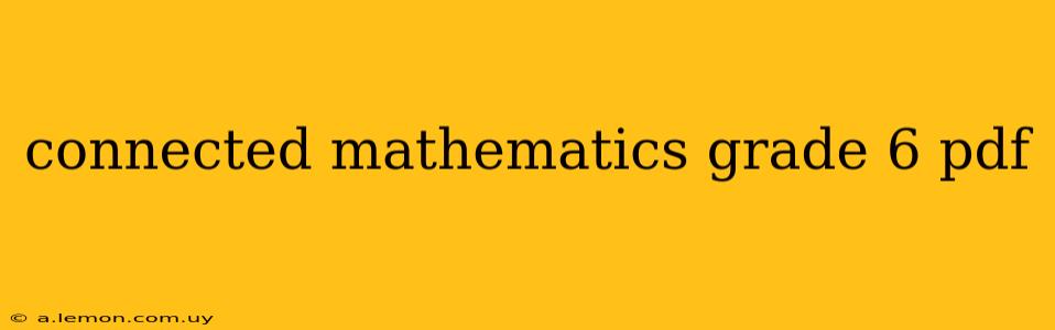 connected mathematics grade 6 pdf