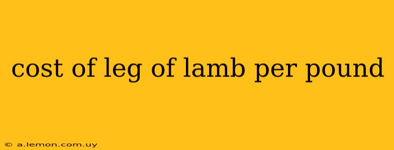 cost of leg of lamb per pound