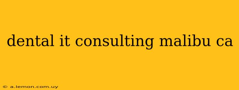 dental it consulting malibu ca