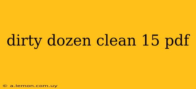 dirty dozen clean 15 pdf