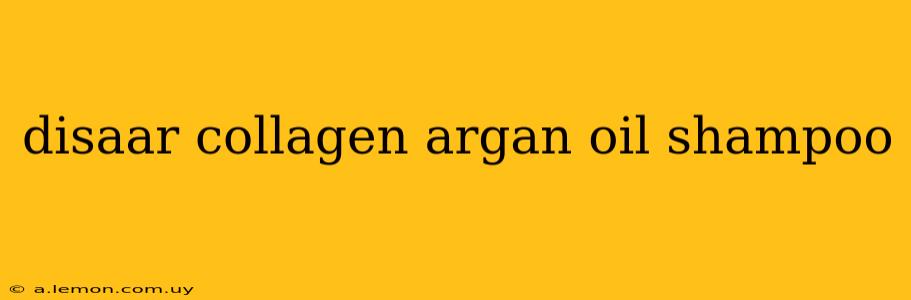 disaar collagen argan oil shampoo