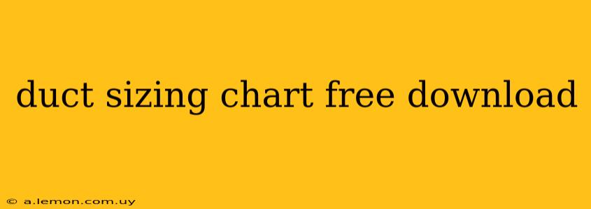 duct sizing chart free download