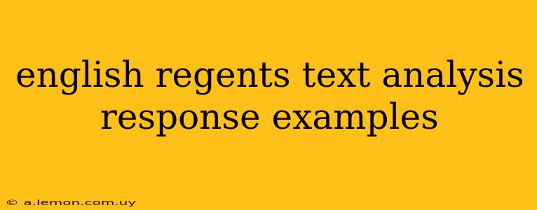 english regents text analysis response examples