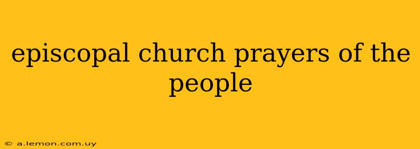 episcopal church prayers of the people