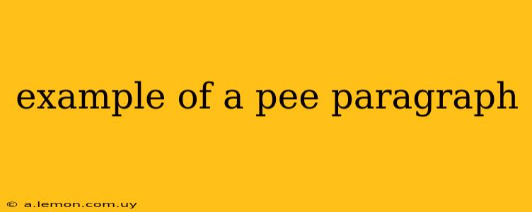 example of a pee paragraph