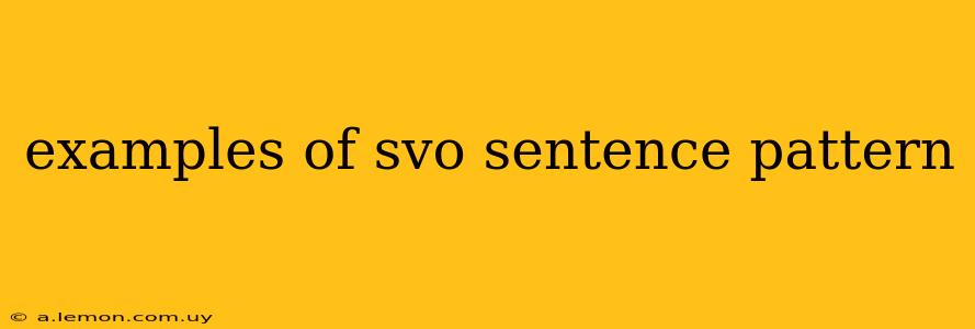 examples of svo sentence pattern