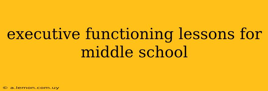 executive functioning lessons for middle school