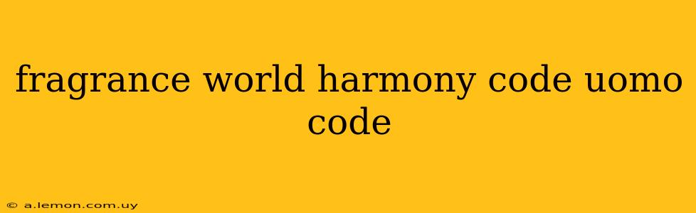 fragrance world harmony code uomo code