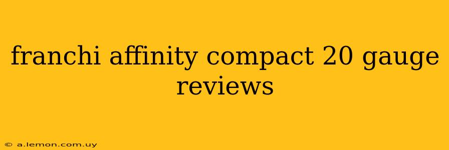 franchi affinity compact 20 gauge reviews