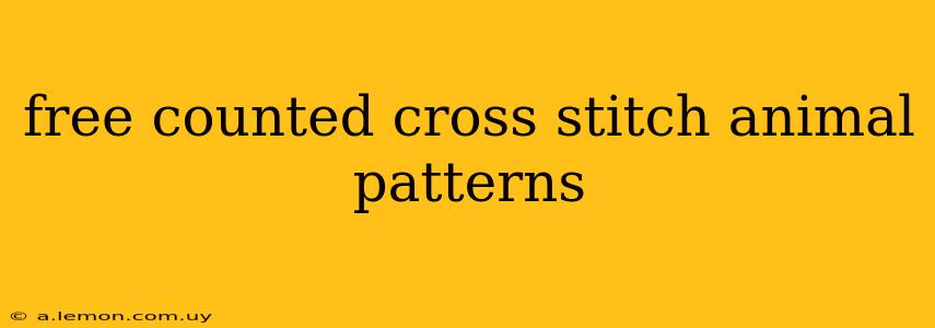 free counted cross stitch animal patterns