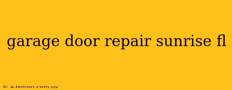 garage door repair sunrise fl